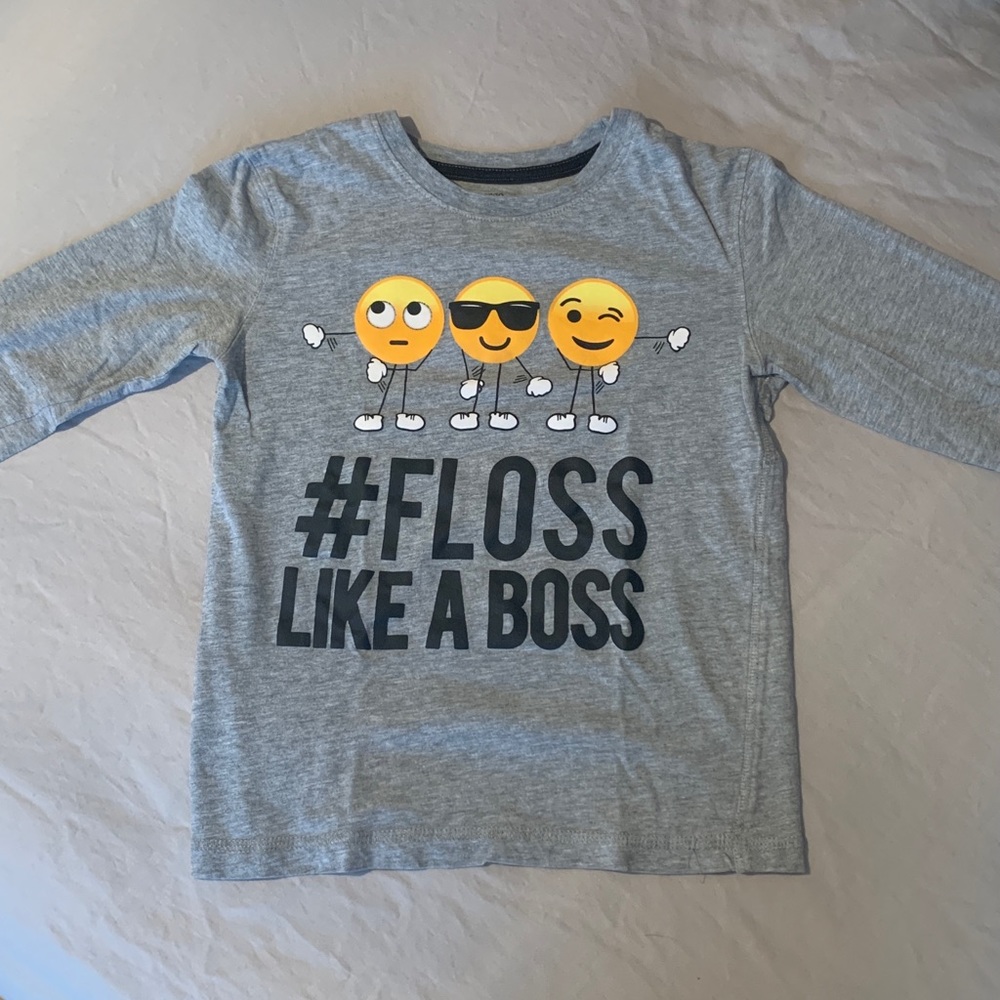 🟢 2 for 7$ 🟢 Boys’ #FlossLikeABoss long-sleeve graphic tee
